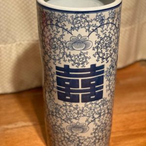 PARAGÜERO/BASTONERO CHINO DE PORCELANA "Doble Felicidad" 囍 - Shuāngxǐ