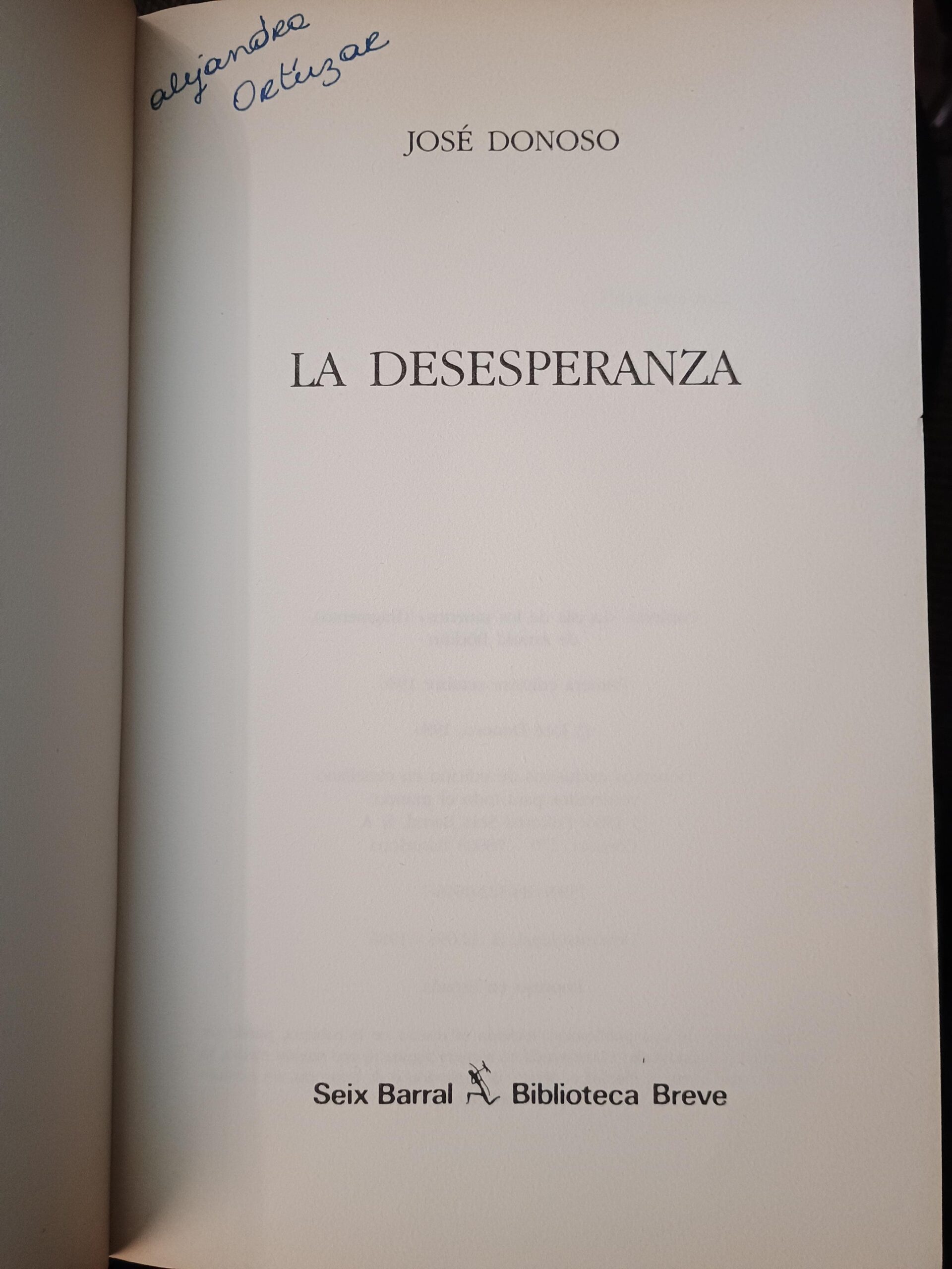LA DESESPERANZA de José Donoso - Imagen 3