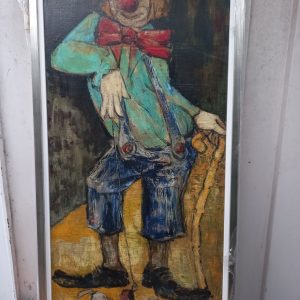 PAYASO PASEANDO A SU PERRO   de Vittorio Queirolo