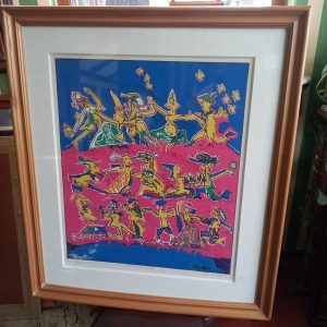 FIESTA DEMOCRACIA  FIRMADO POR TALLER CANIMAGEN MARIO MURUA - MATTA