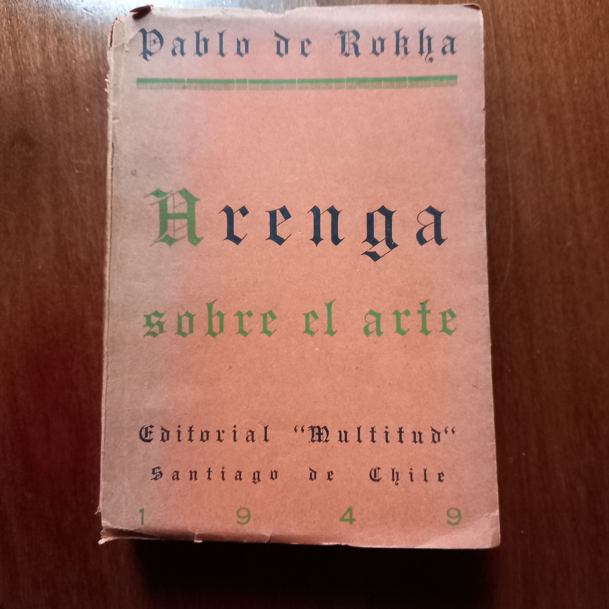 ARENGA SOBRE EL ARTE de Pablo de Rokha
