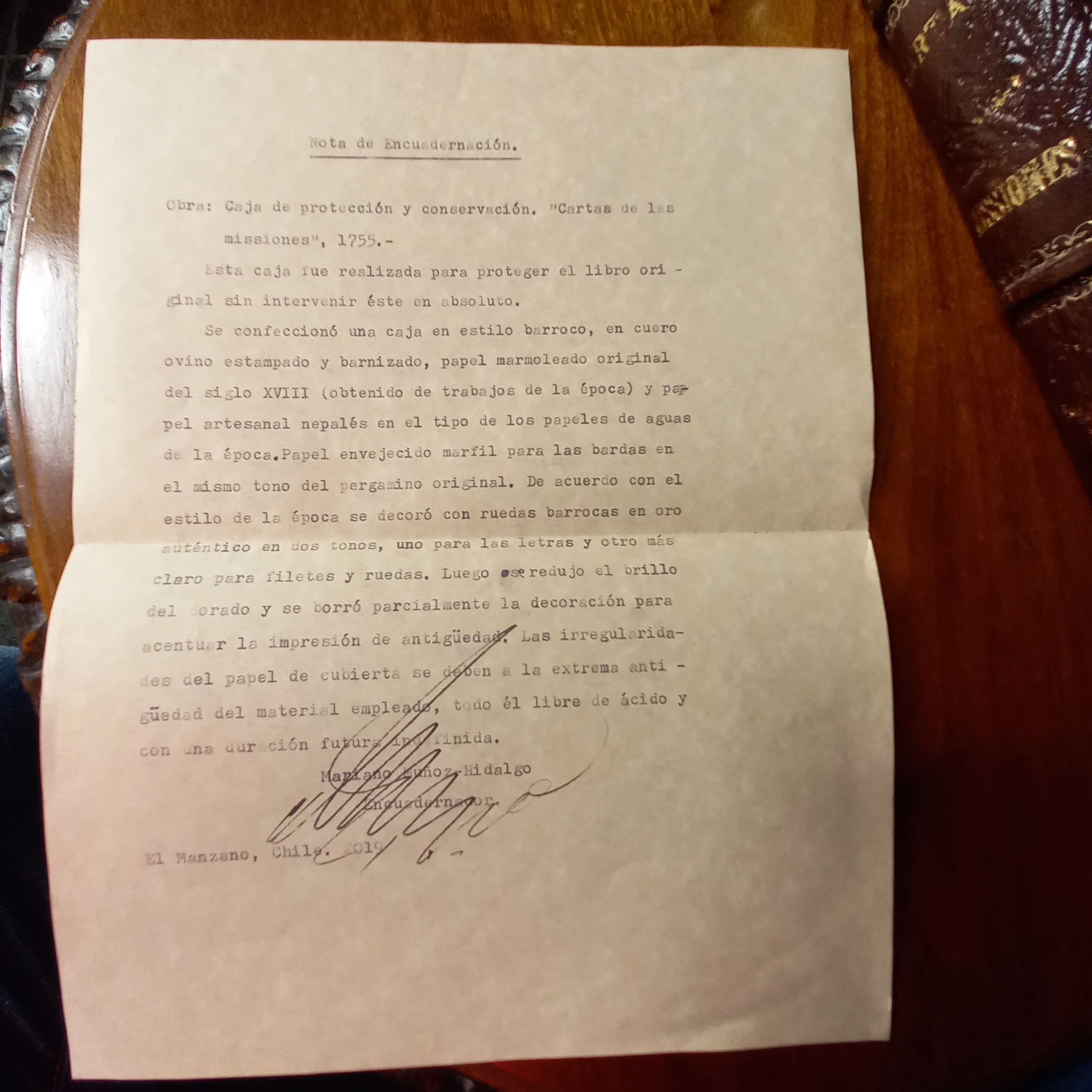 CARTAS MISIONES 1755. Traductor, Padre Diego Davin de la misma Compañía - Imagen 2