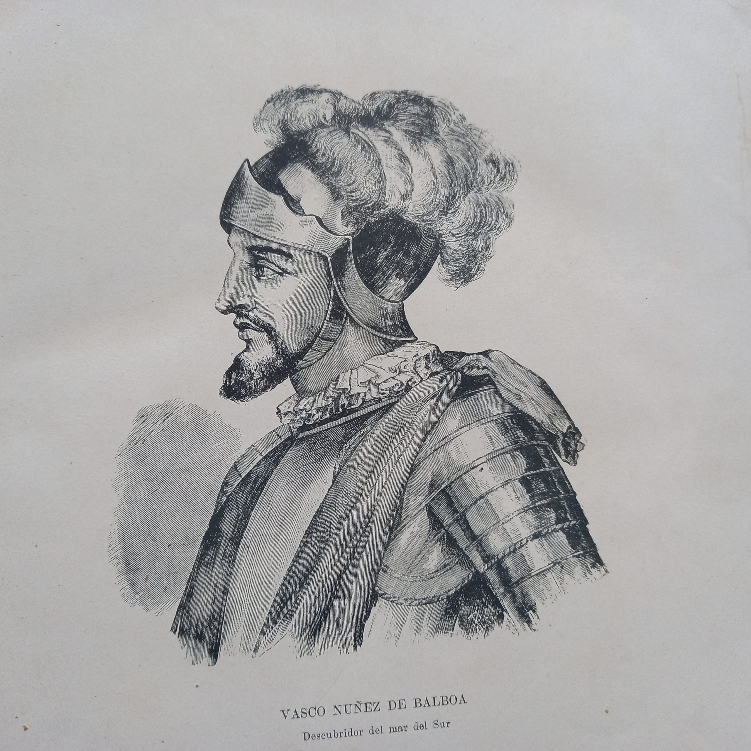 DESCUBRIMIENTO DEL OCÉANO PACÍFICO POR VASCO NUÑEZ DE BALBOA de Bernabé Demaría (Dedicado por el Autor) 1903 EMPASTADO - Imagen 2