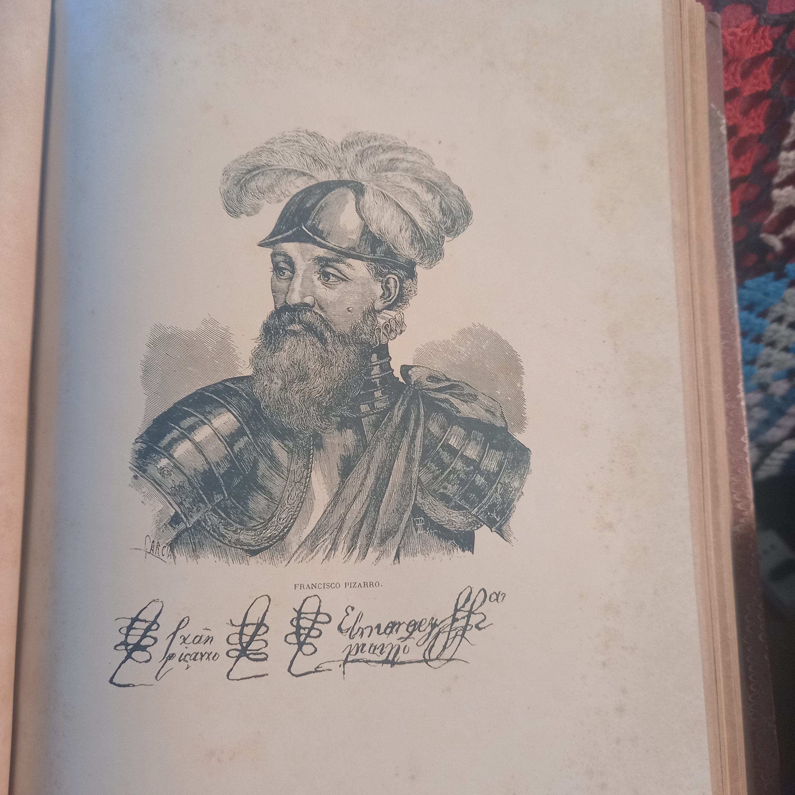 DESCUBRIMIENTO DEL OCÉANO PACÍFICO POR VASCO NUÑEZ DE BALBOA de Bernabé Demaría (Dedicado por el Autor) 1903 EMPASTADO - Imagen 3