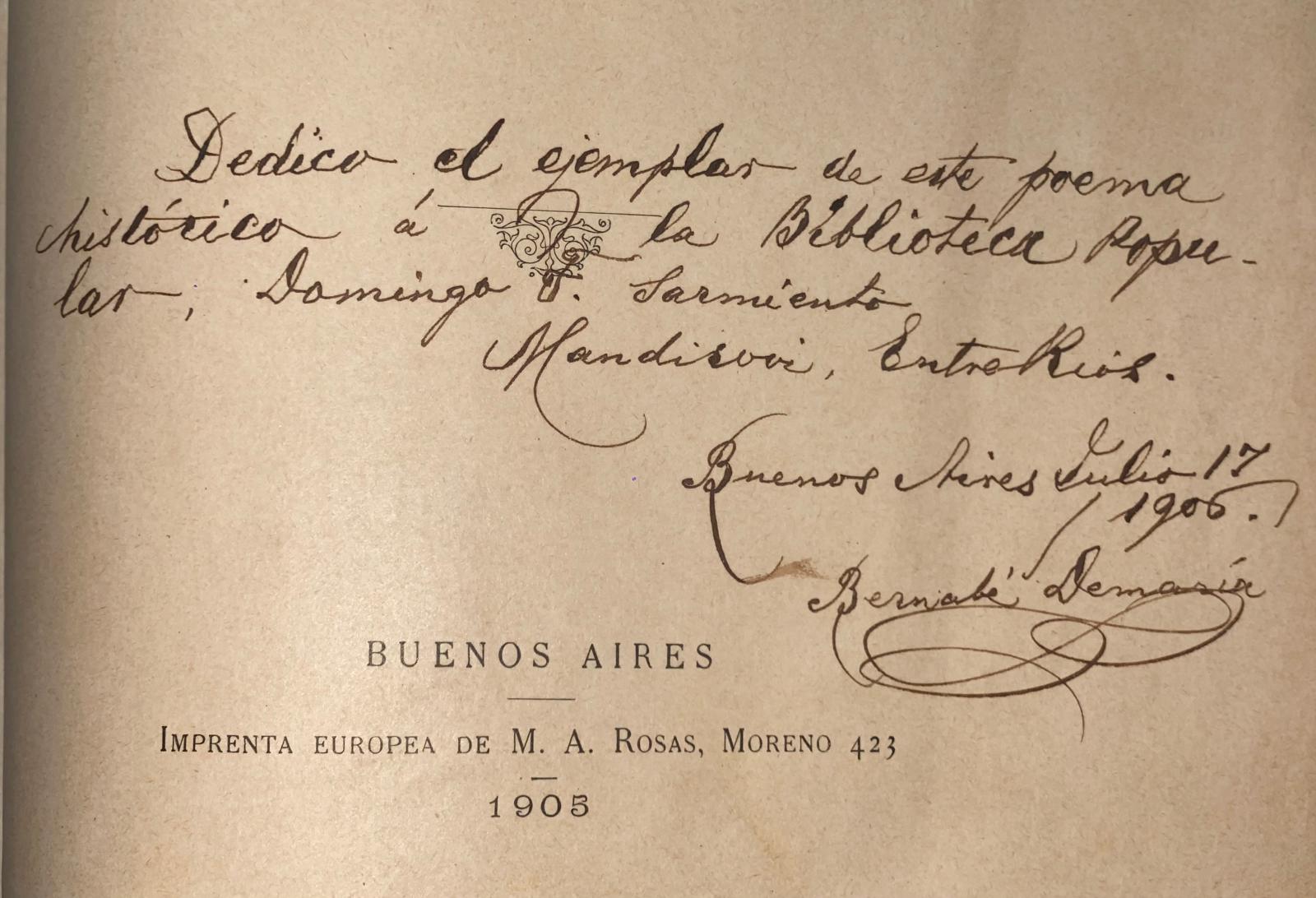 DESCUBRIMIENTO DEL OCÉANO PACÍFICO POR VASCO NUÑEZ DE BALBOA de Bernabé Demaría (Dedicado por el Autor) 1903 EMPASTADO - Imagen 6
