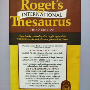 ROGET'S INTERNATIONAL THESAURUS de Lester V. Berrey