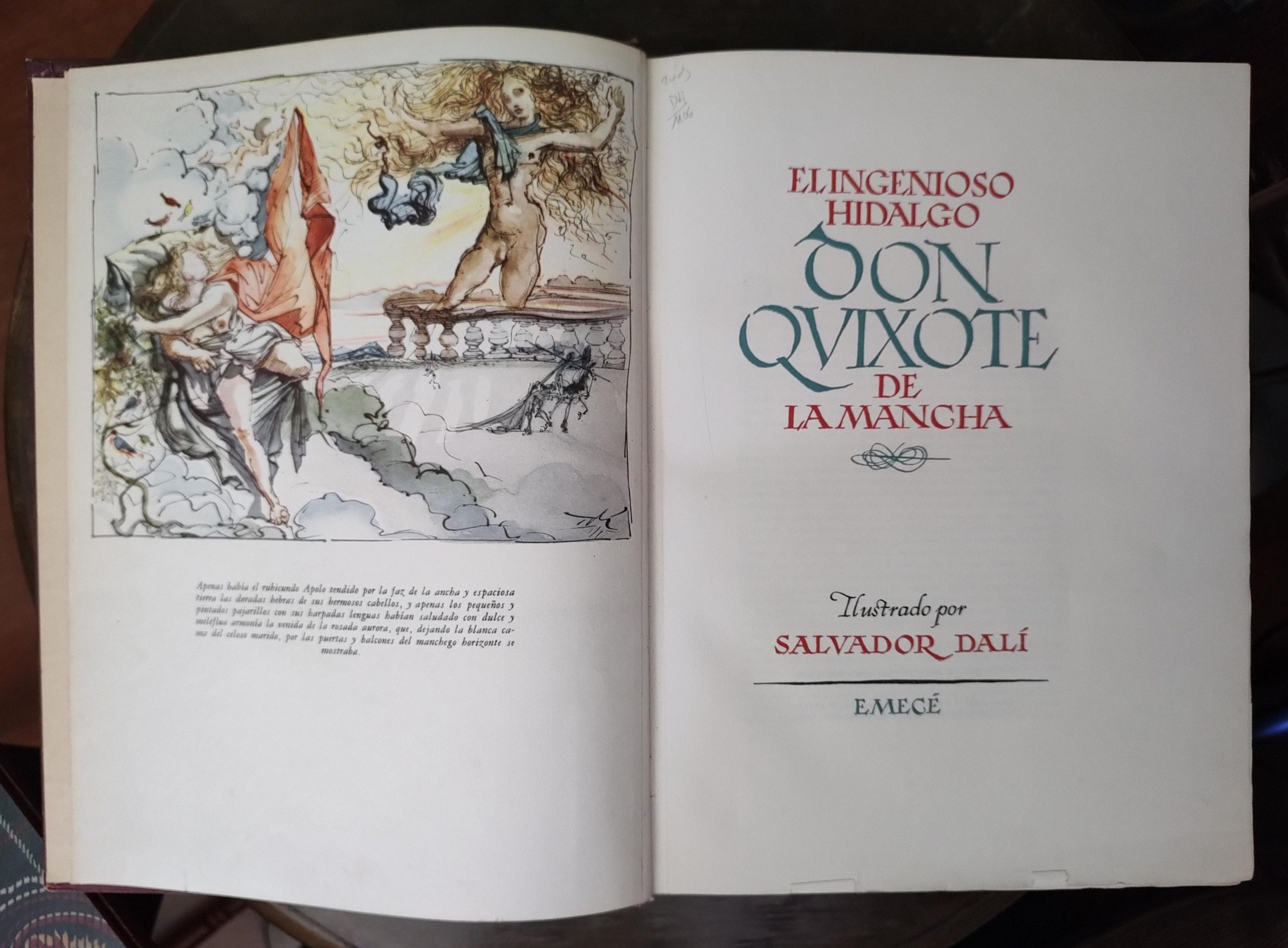 EL INGENIOSO HIDALGO DON QUIXOTE DE LA MANCHA, PRIMERA Y SEGUNDA PARTE de Miguel de Cervantes – Salvador Dalí y Carlos Alonso (ilustradores) - Imagen 3