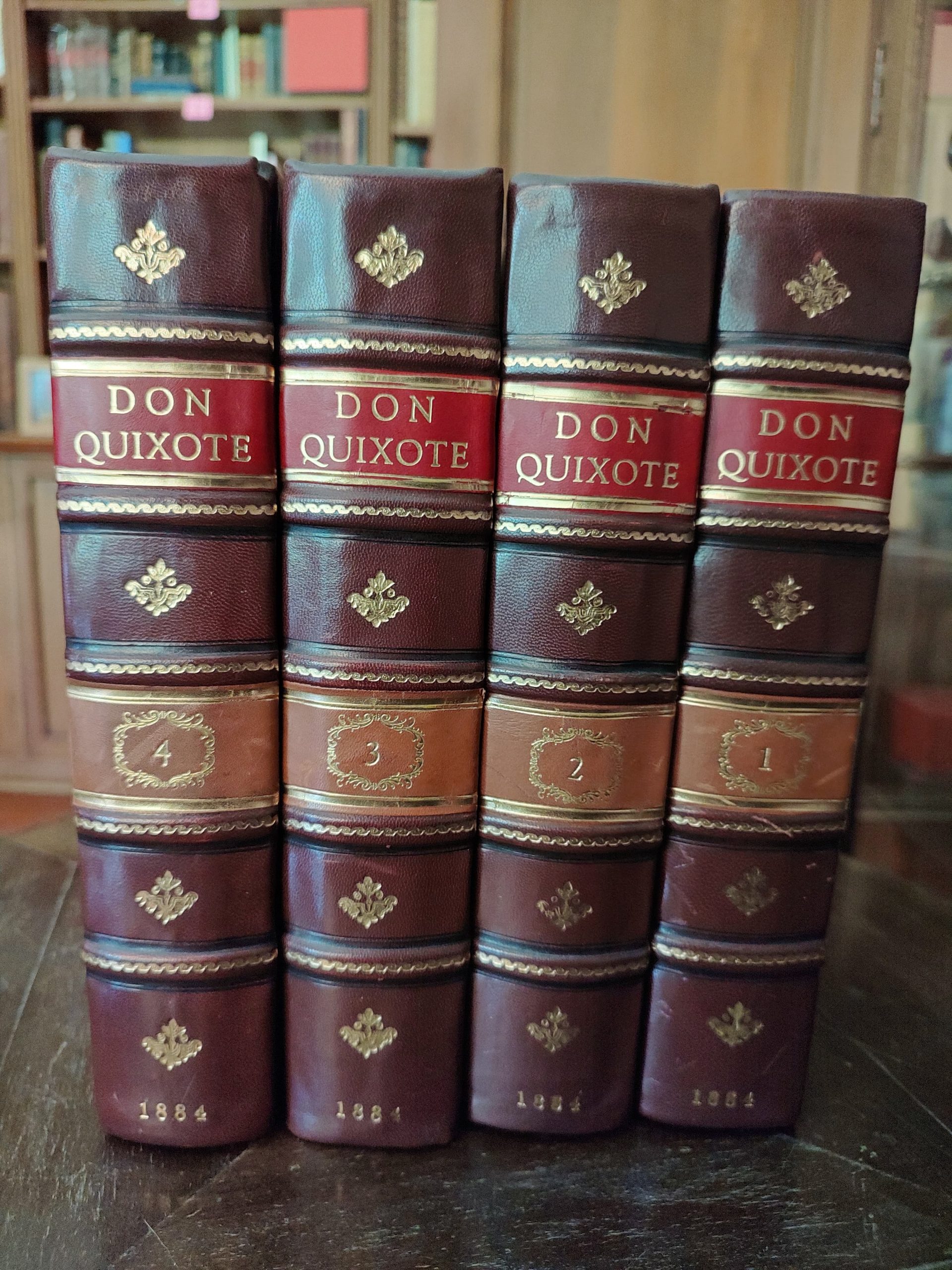 DON QUIXOTE OF LA MANCHA (1884), TOMOS I, II, III Y IV (INGLÉS) de P. A. Motteux