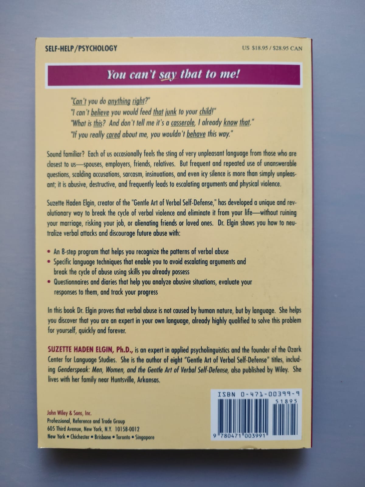 YOU CAN'T SAY THAT TO ME! de Suzette Haden Elgin, PH.D. - Imagen 4