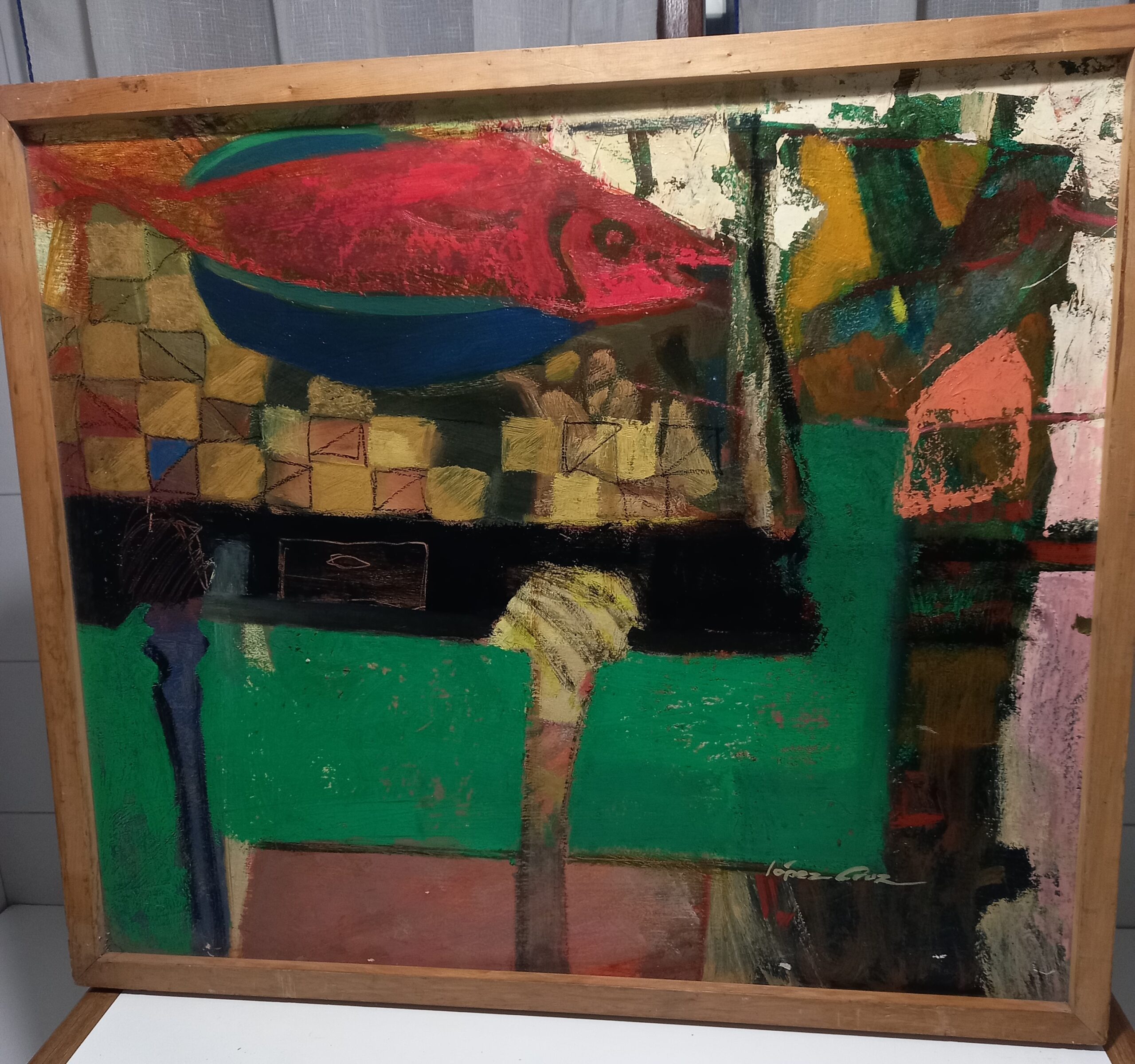 Luis Alberto López Cruz- Oleo sobre madera