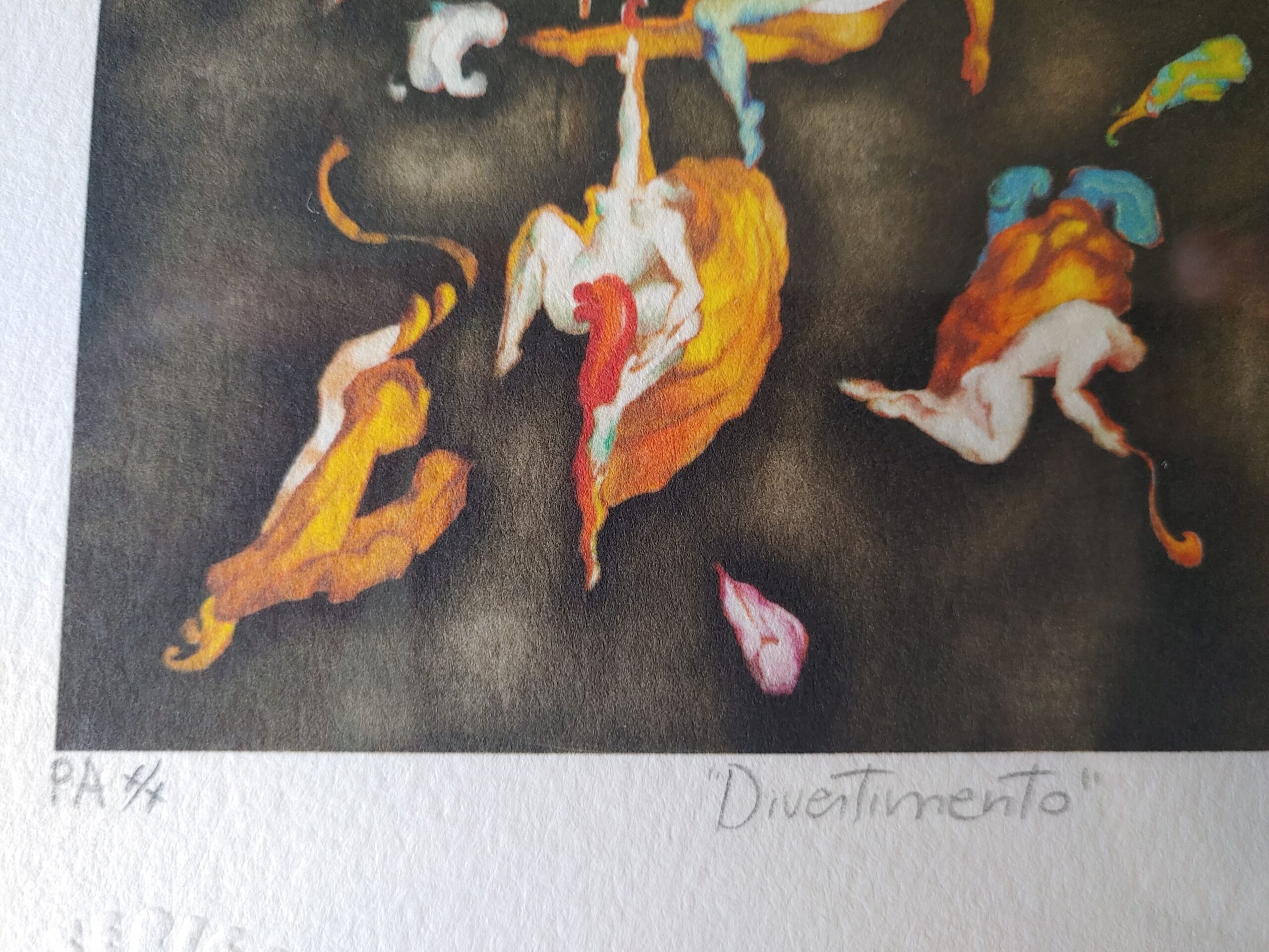 Mario Toral: Divertimiento - Grabado Original (gliceé a doce colores) - Imagen 4