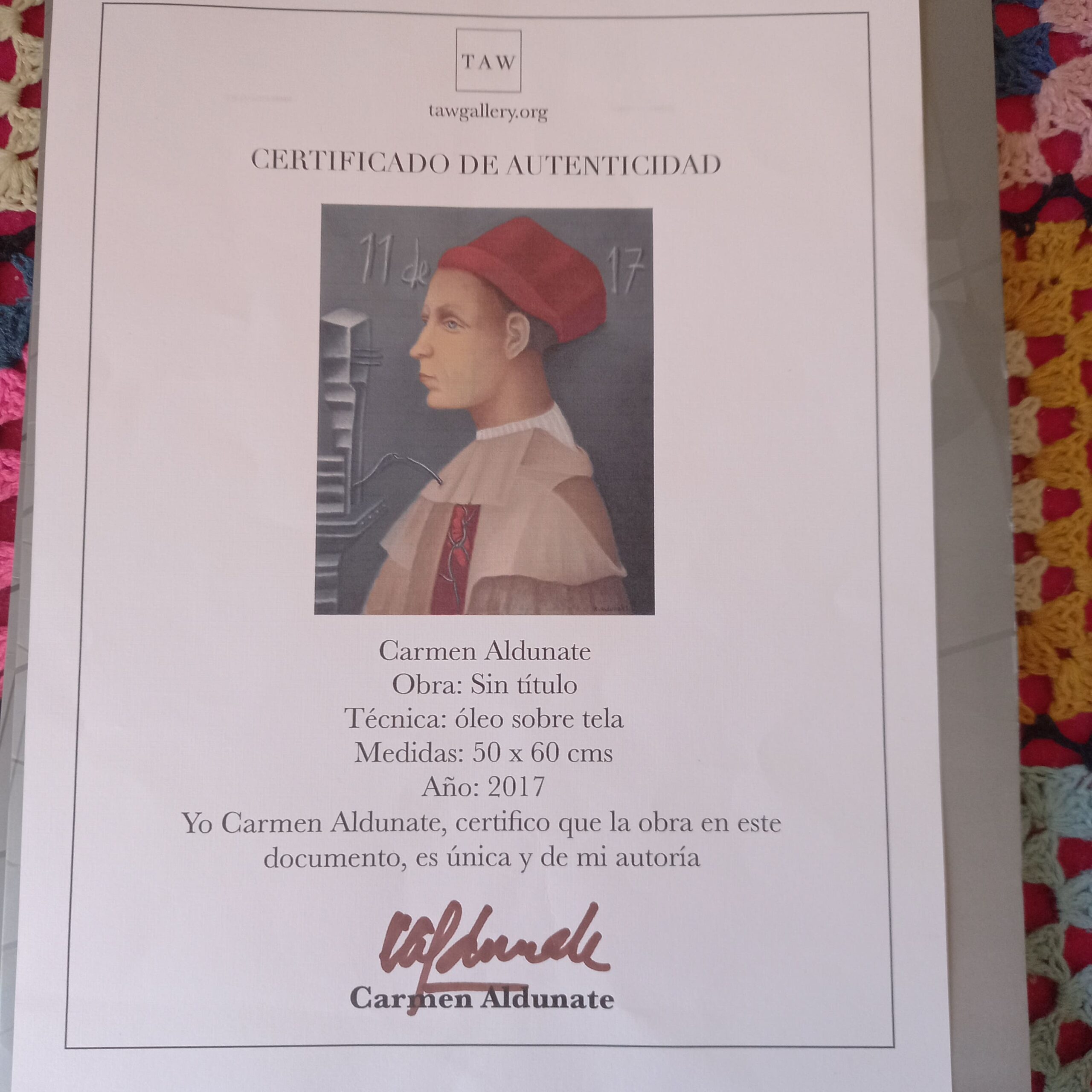 Carmen Aldunate Óleo sobre tela - Imagen 2