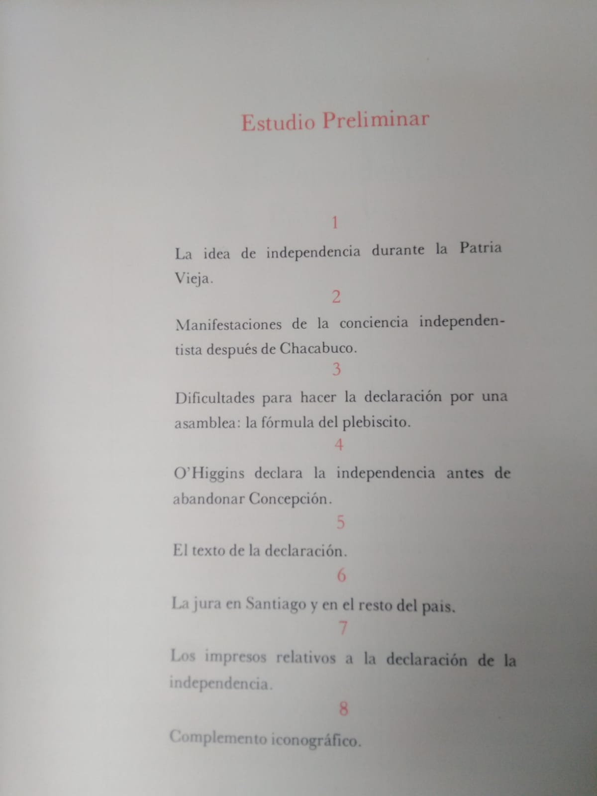 IMPRESOS RELATIVOS A LA DECLARACIÓN DE LA INDEPENDENCIA DE CHILE -1969 (facsímil)