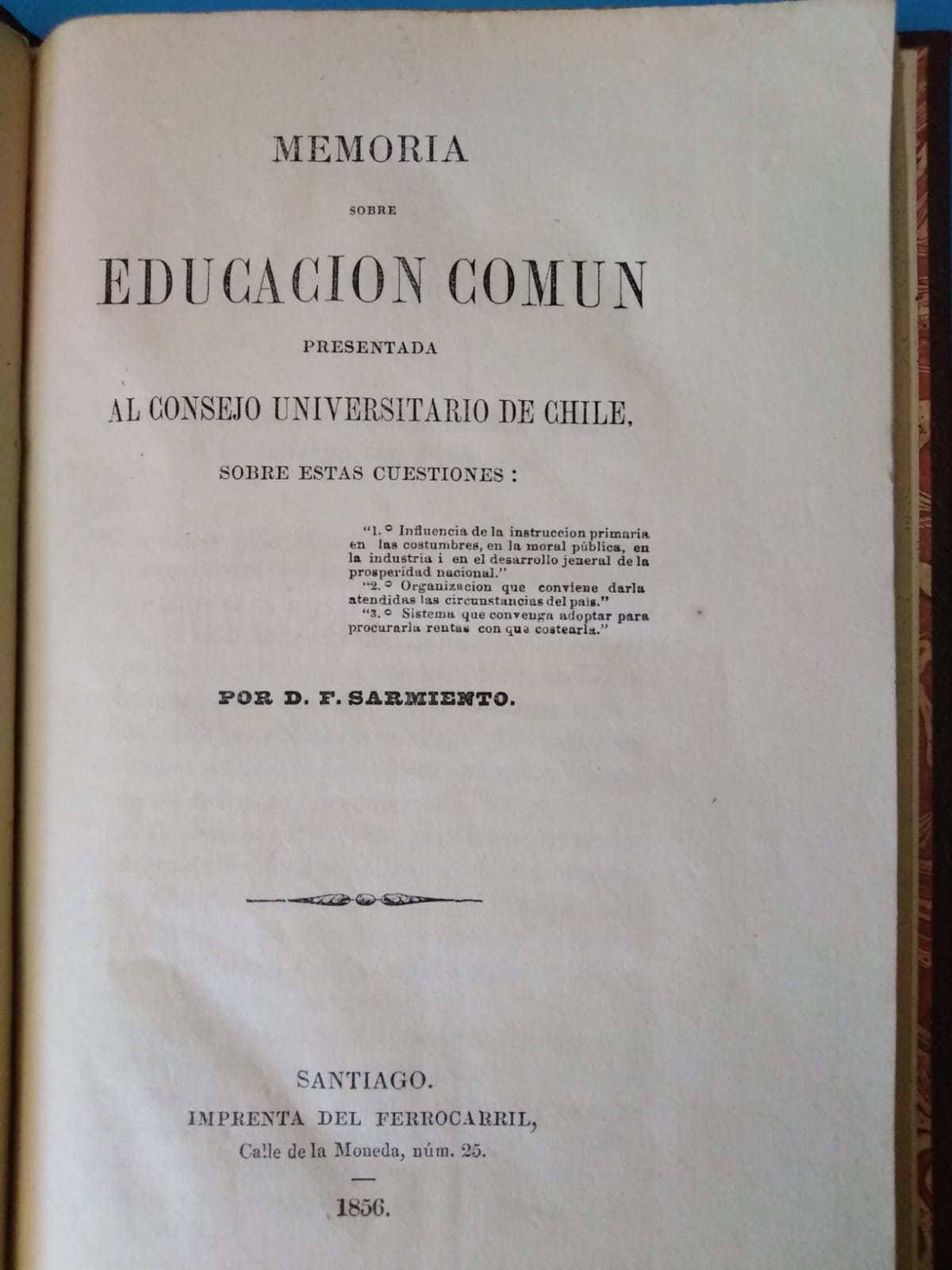 Memoria Sobre Educación Común