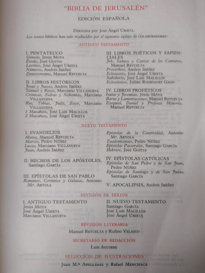 Biblia de Jerusalén - edición de 1969 - formato gigante