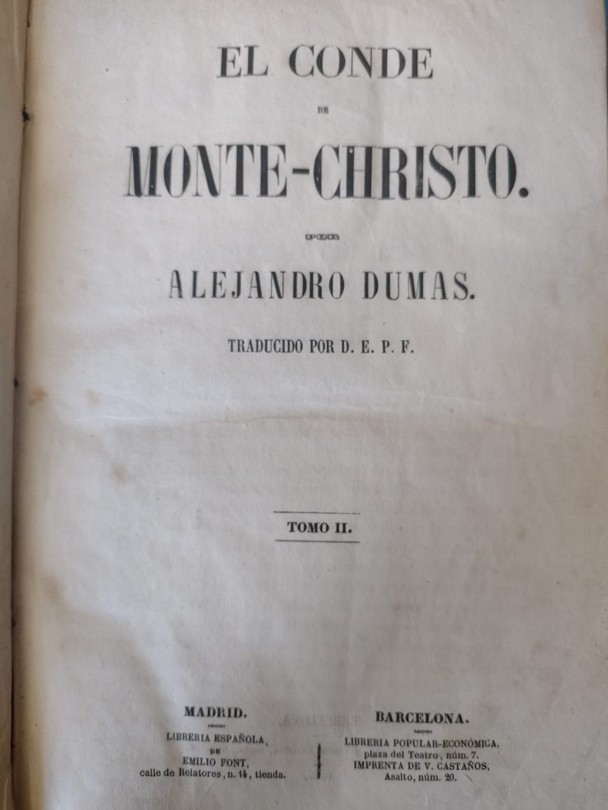El Conde de Montecristo - Alejandro Dumas -1864