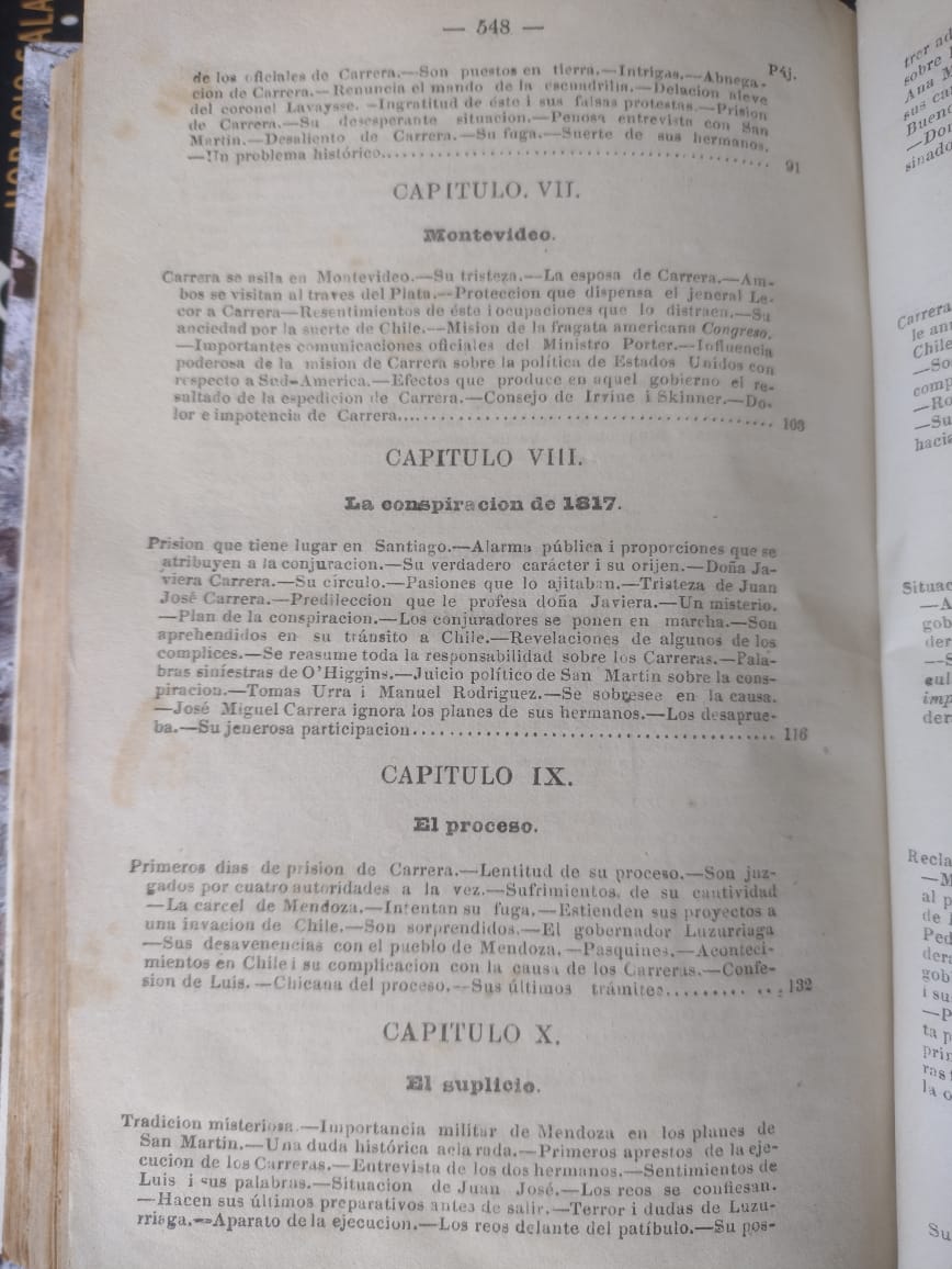 El Ostracismo de los Carrera - Benjamín Vicuña Mackenna - 1857