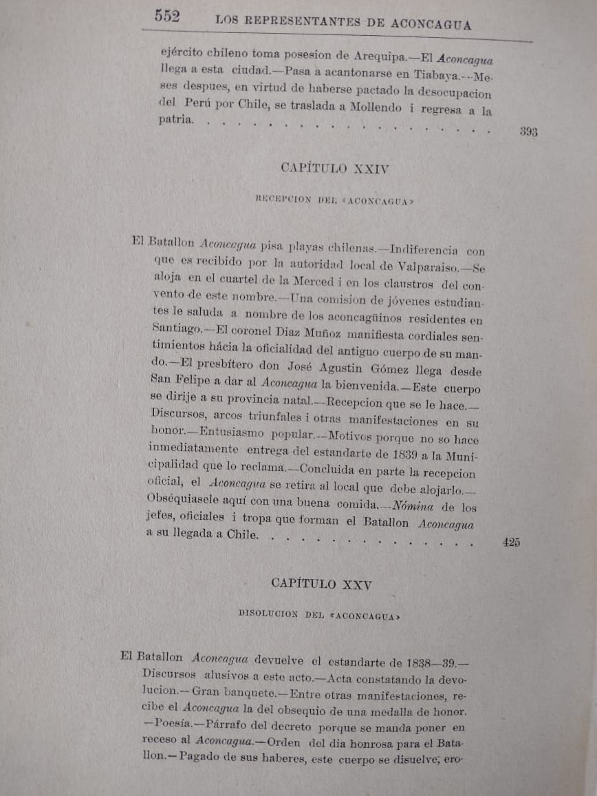 Los Representantes de la Provincia de Aconcagua en la Guerra del Pacífico 1879/1884 - Florentino Salinas - 1893
