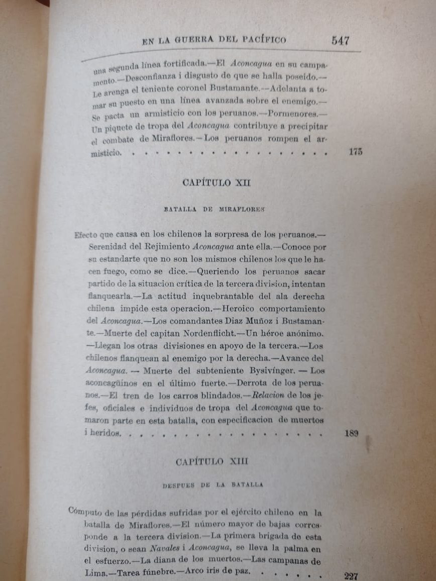 Los Representantes de la Provincia de Aconcagua en la Guerra del Pacífico 1879/1884 - Florentino Salinas - 1893