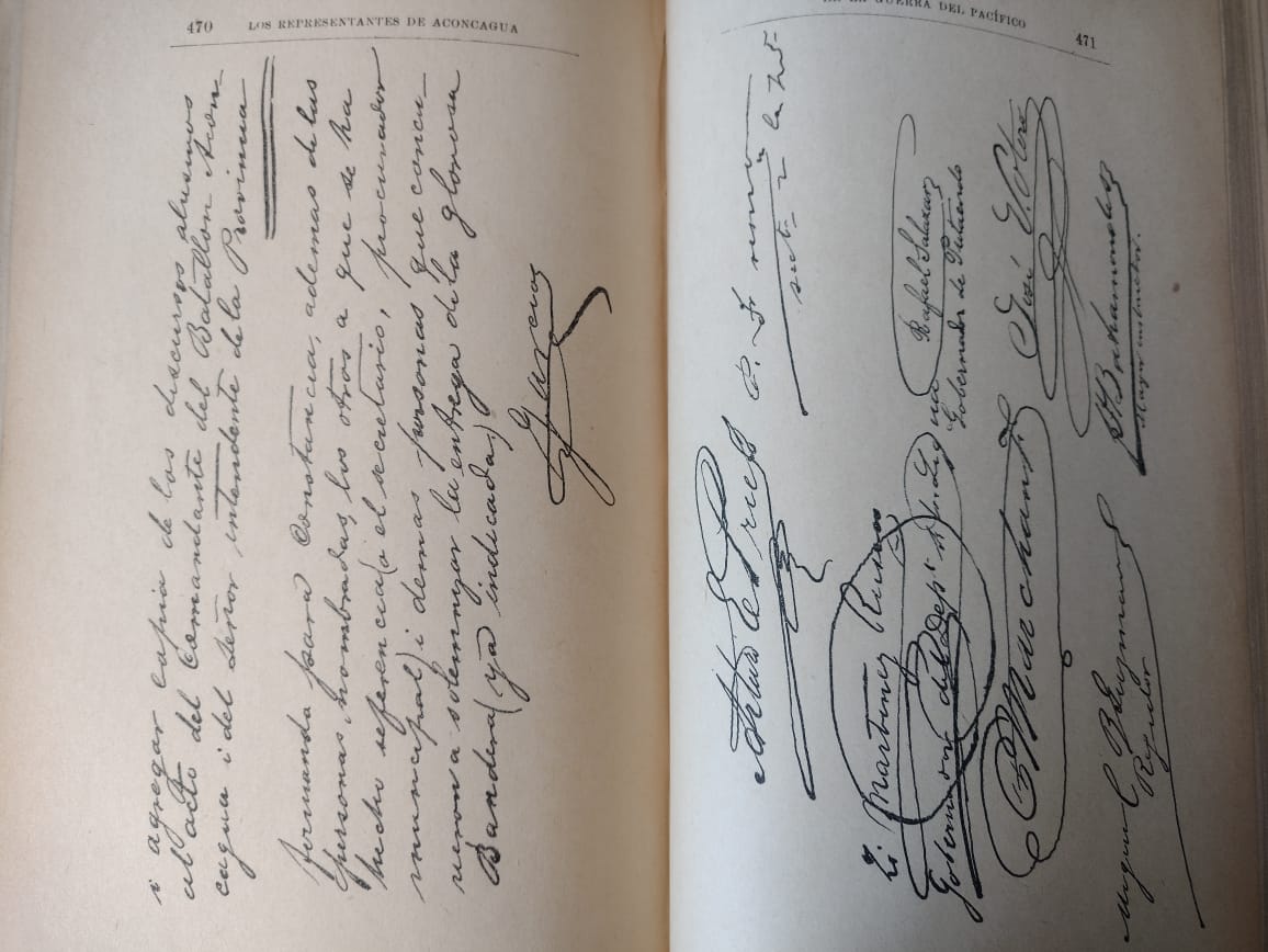 Los Representantes de la Provincia de Aconcagua en la Guerra del Pacífico 1879/1884 - Florentino Salinas - 1893