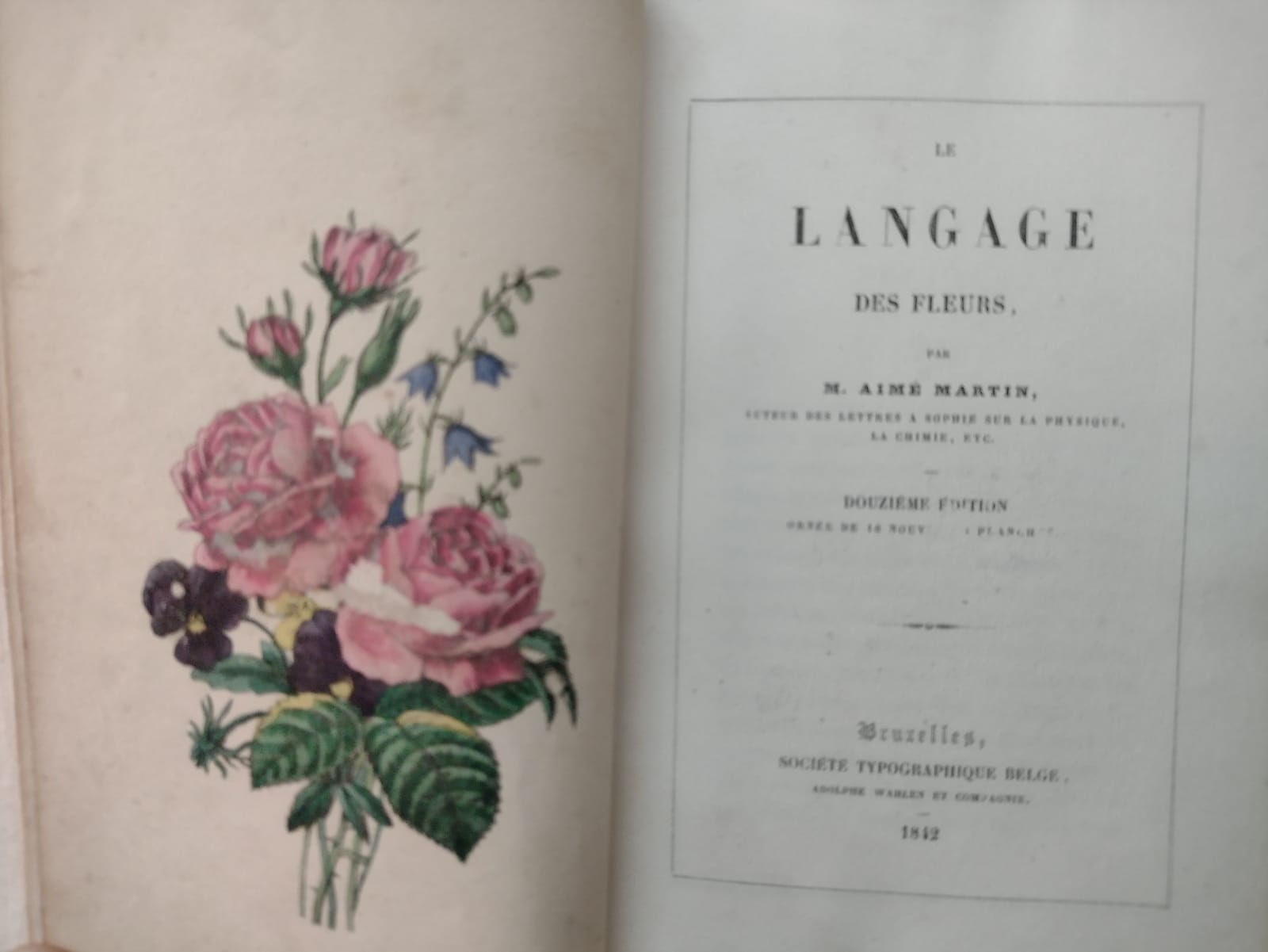 Le Langage des fleurs - M. Aimé Martín - 1852