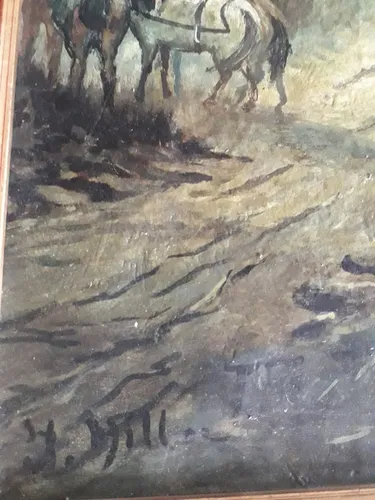 Pintura Oleo Sobre Tela Firmado Paisaje Costero