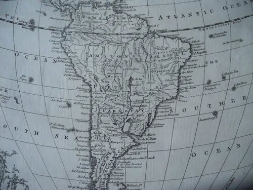 Mapa Antiguo Londres 1756 Chili Sieur Robert Certificado