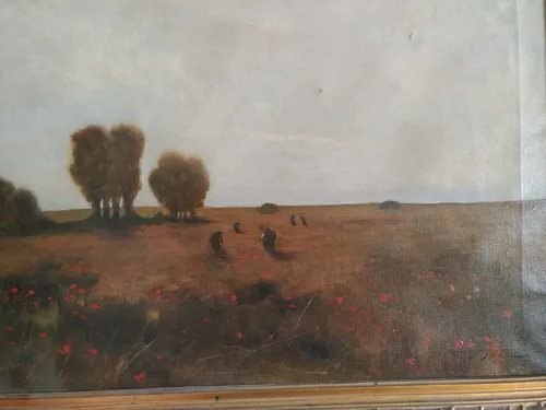Pintura Paisaje Europeo 123cmx84cm C/marco Firmado