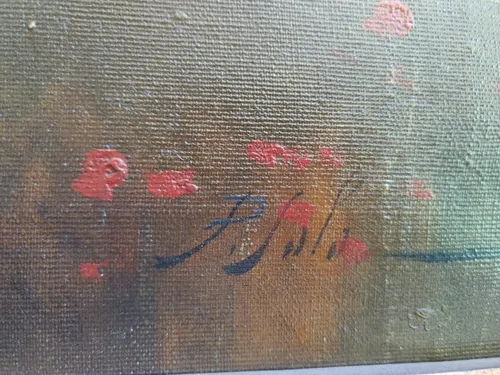 Pintura Paisaje Europeo 123cmx84cm C/marco Firmado