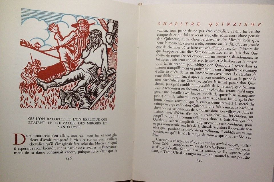 Don Quijote - Miguel de Cervantes - 4 tomos de 1947 (en francés. Leer descripción)