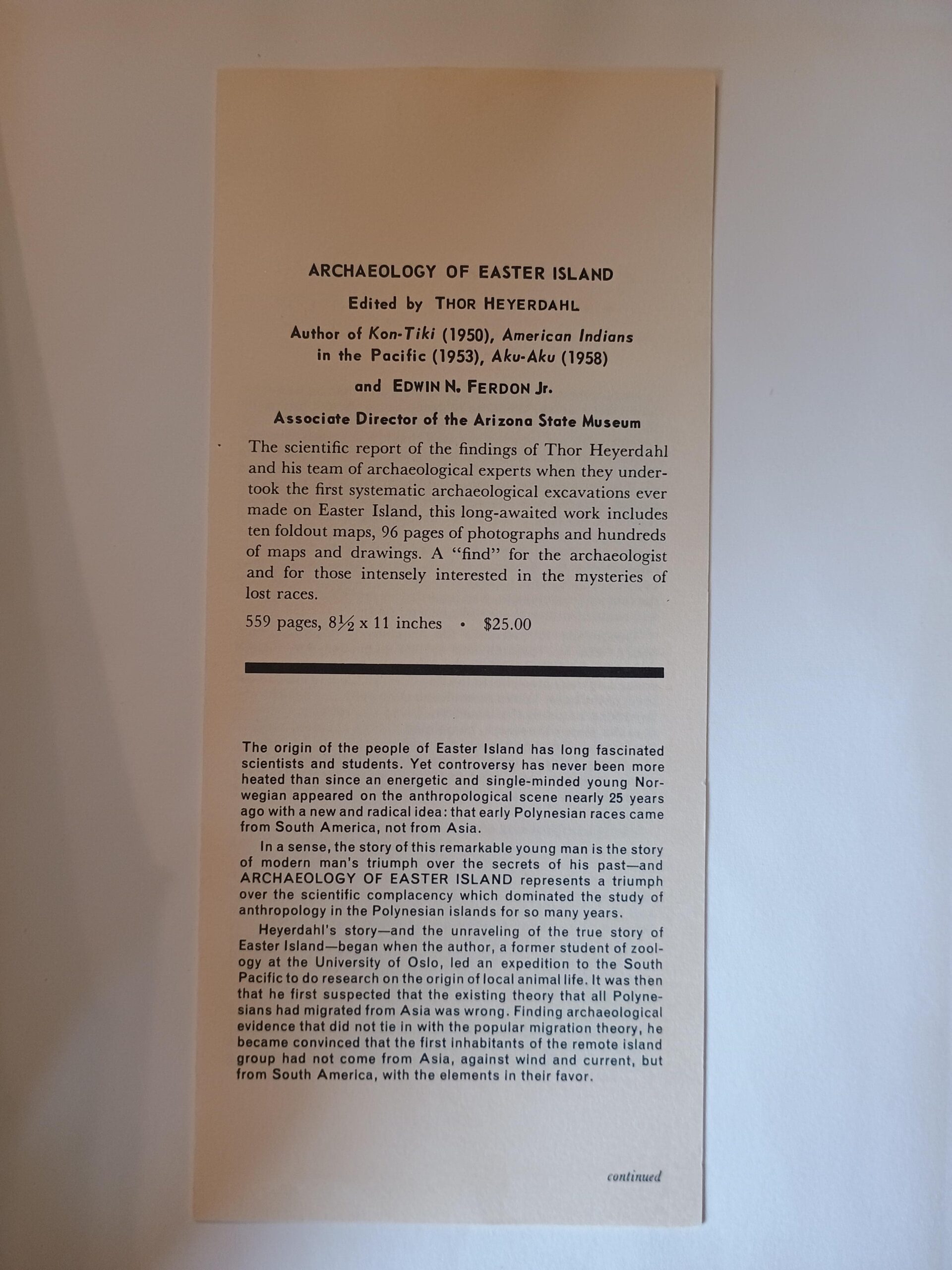 ARCHAEOLOGY OF EASTER ISLAND, 2 TOMOS de Thor Heyerdahl (Editor) - Imagen 2