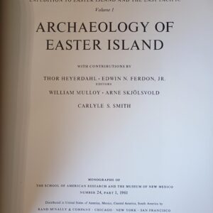 ARCHAEOLOGY OF EASTER ISLAND, 2 TOMOS de Thor Heyerdahl (Editor)