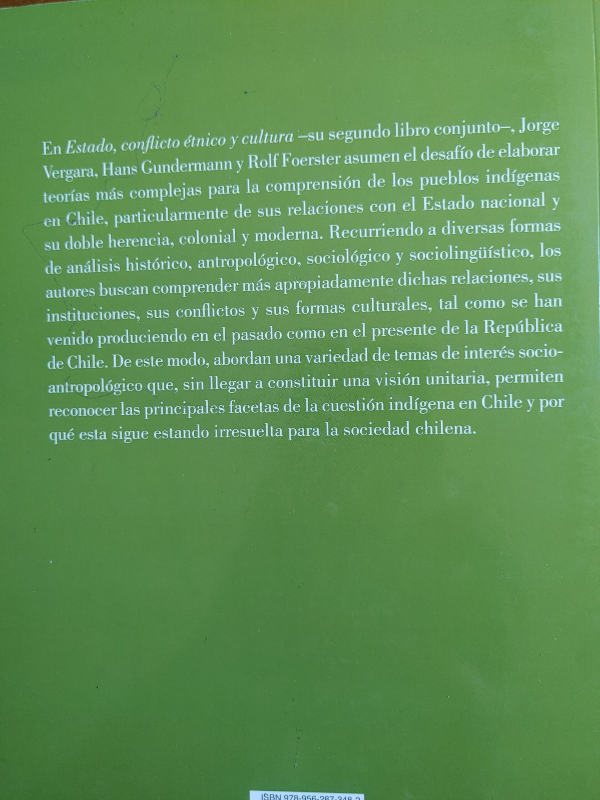 ESTADO, CONFLICTO ÉTNICO Y CULTURA. Estudios sobre pueblos indígenas en Chile de Jorge Iván Vergara, Hans Gundermann y Rolf Foerster - Imagen 3