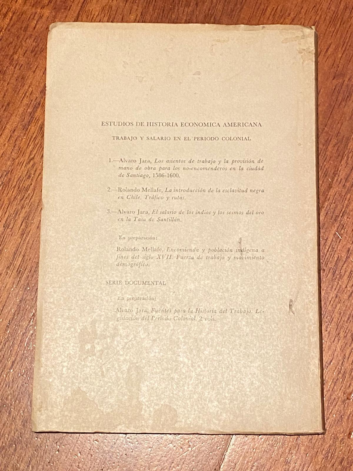 EL SALARIO DE LOS INDIOS Y LOS SESMOS DEL ORO EN LA TASA DE SANTILLÁN de Álvaro Jara - Imagen 2