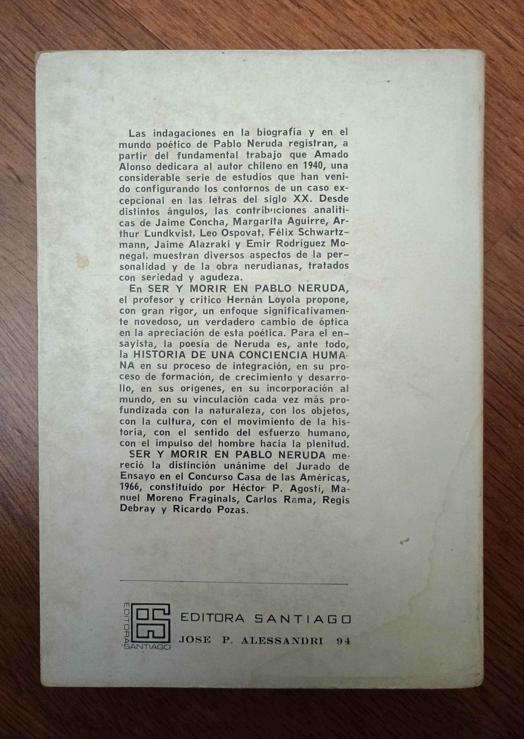 SER Y MORIR EN PABLO NERUDA de Hernán Loyola - Imagen 5