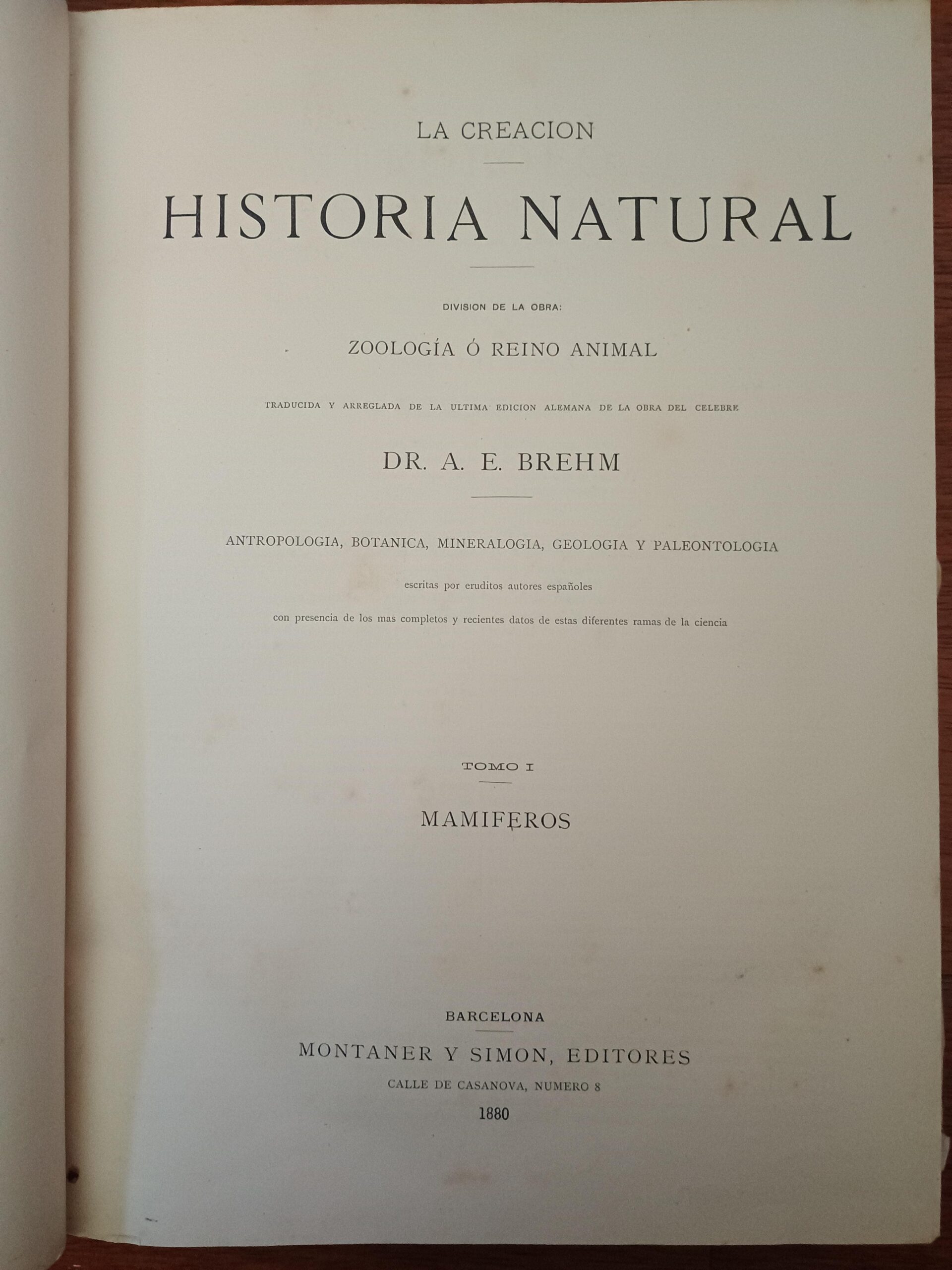 HISTORIA NATURAL, 8 Vol. de Dr. A. E. Brehm - Imagen 3
