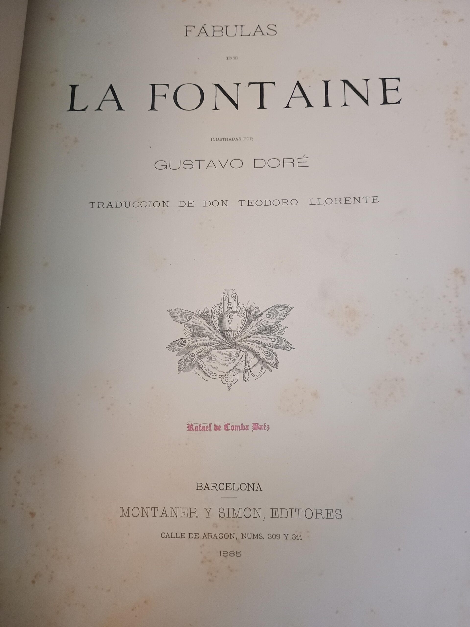 FÁBULAS DE LA FONTAINE de Teodoro Llorente (Traductor) y Gustavo Doré (ilustrador) - Imagen 2