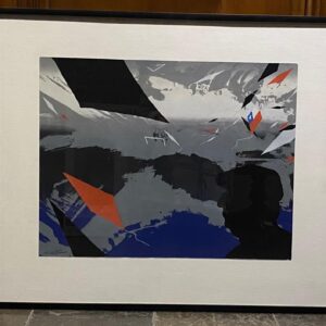 Grabado (Litografía) de Nemesio Antúnez titulada “NERUDA, LA CORDILLERA”