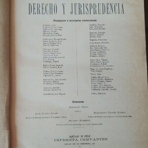 REVISTA DE DERECHO Y JURISPRUDENCIA 1903-1904