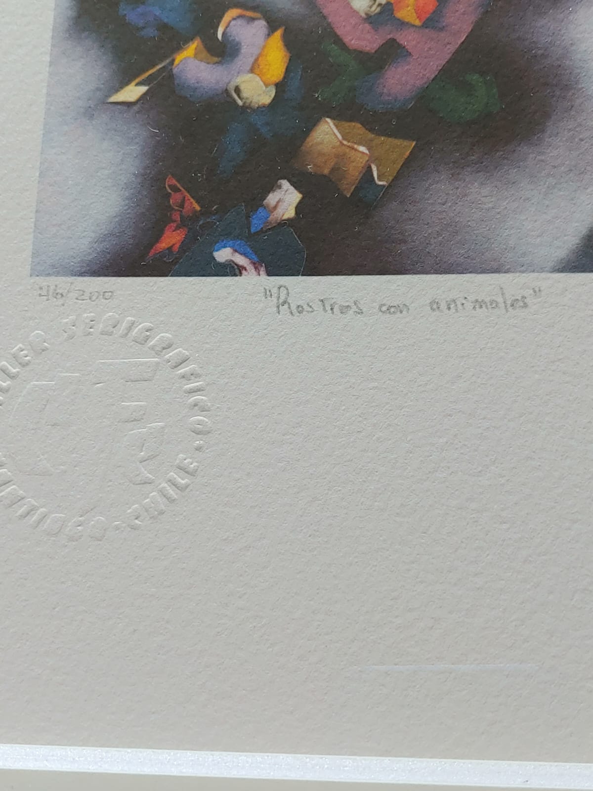 “ROSTROS CON ANIMALES”, GRABADO DE MARIO TORAL - Imagen 2