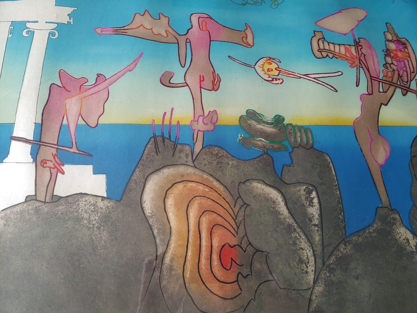 “L´ARC OBSCURE DES HEURES 5 pm” grabado DE ROBERTO MATTA - Imagen 3