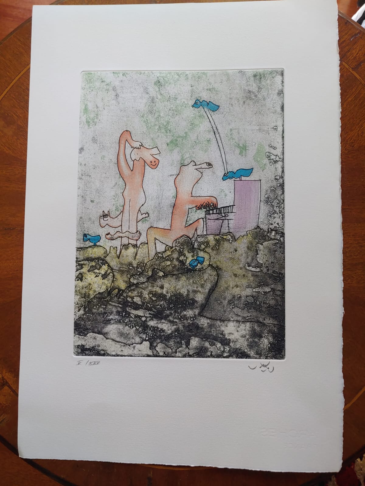 “VIVANTE MORTALITÉ” PLANCHA 3 GRABADO DE ROBERTO MATTA