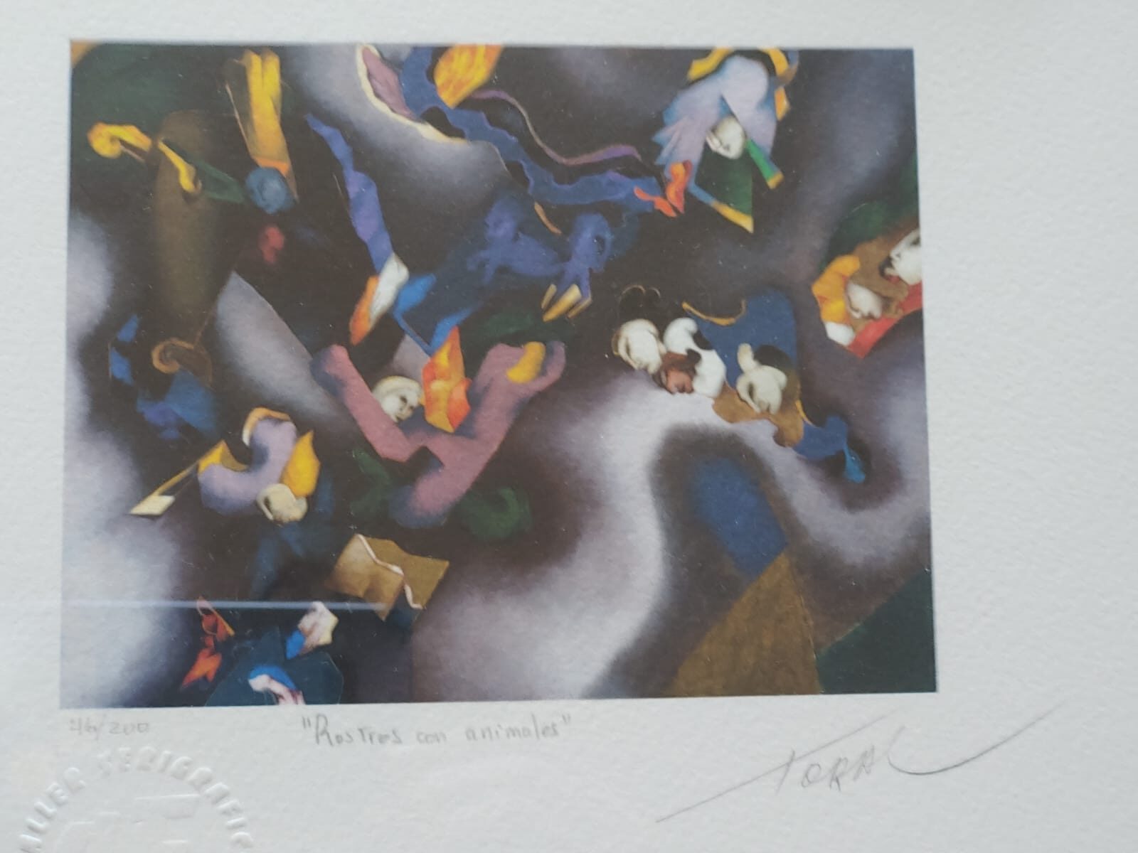 “ROSTROS CON ANIMALES”, GRABADO DE MARIO TORAL - Imagen 5