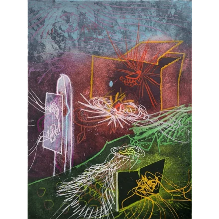 “L´EXPLOSION QUI ECLAIRE MON ABIME” GRABADO DE ROBERTO MATTA