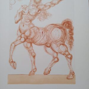 SALVADOR DALI Grabado (xilografía a color) “Le Centaure”
