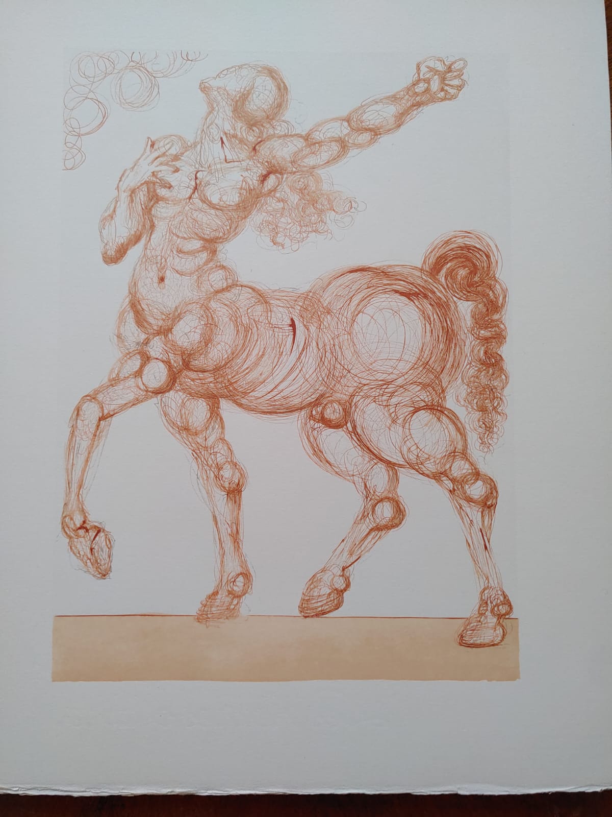 SALVADOR DALI Grabado (xilografía a color) “Le Centaure”