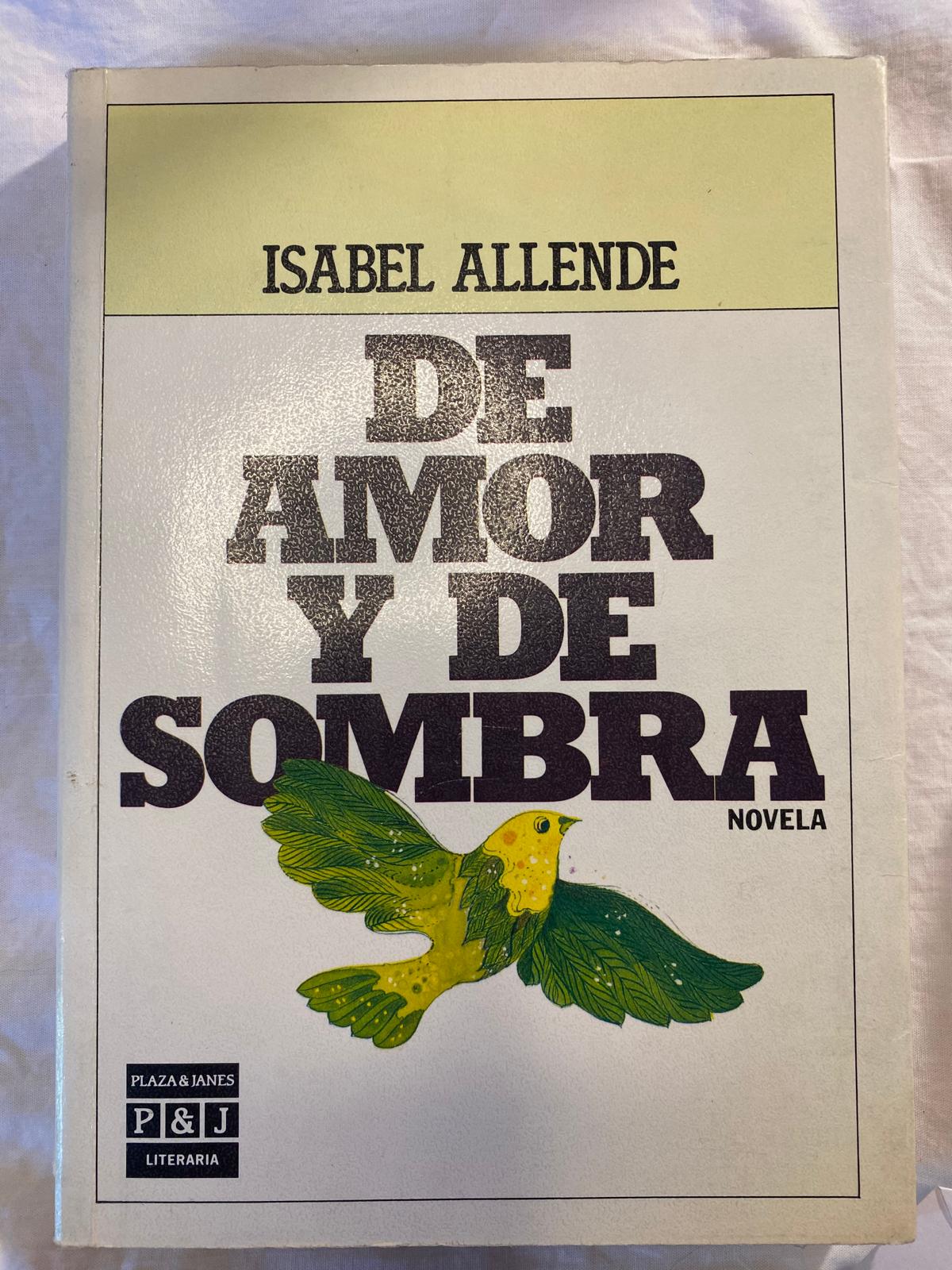 DE AMOR Y DE SOMBRA de Isabel Allende. Octava edición. Noviembre 1986