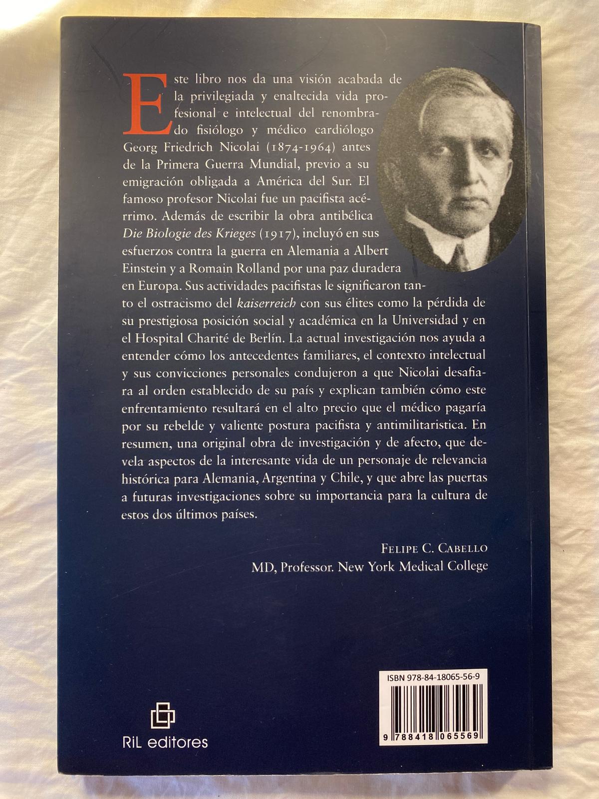 EL MEDICO PACIFISTA GEORG FRIEDRICH NICOLAI. SU VIDA EN ALEMANIA Y SU EXILIO EN ARGENTINA Y CHILE de HERNAN CONCHA QUEZADA - Imagen 2
