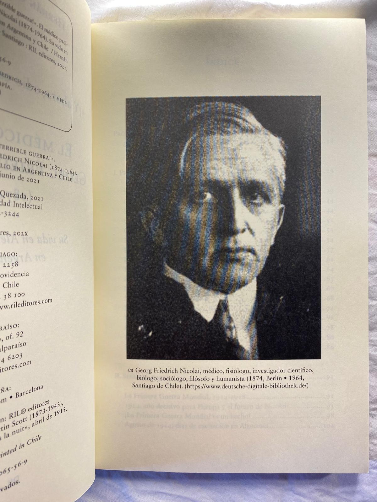 EL MEDICO PACIFISTA GEORG FRIEDRICH NICOLAI. SU VIDA EN ALEMANIA Y SU EXILIO EN ARGENTINA Y CHILE de HERNAN CONCHA QUEZADA - Imagen 3