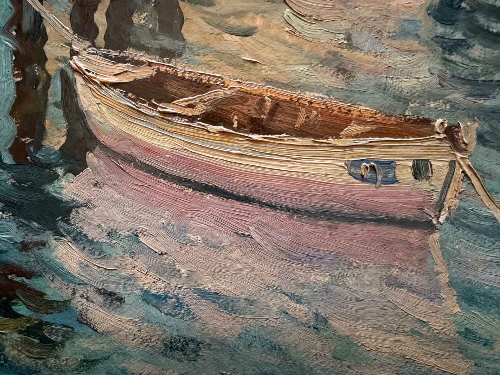 Arturo Pacheco Altamirano - Óleo sobre madera ‘Veleros En El Muelle’ - Imagen 8